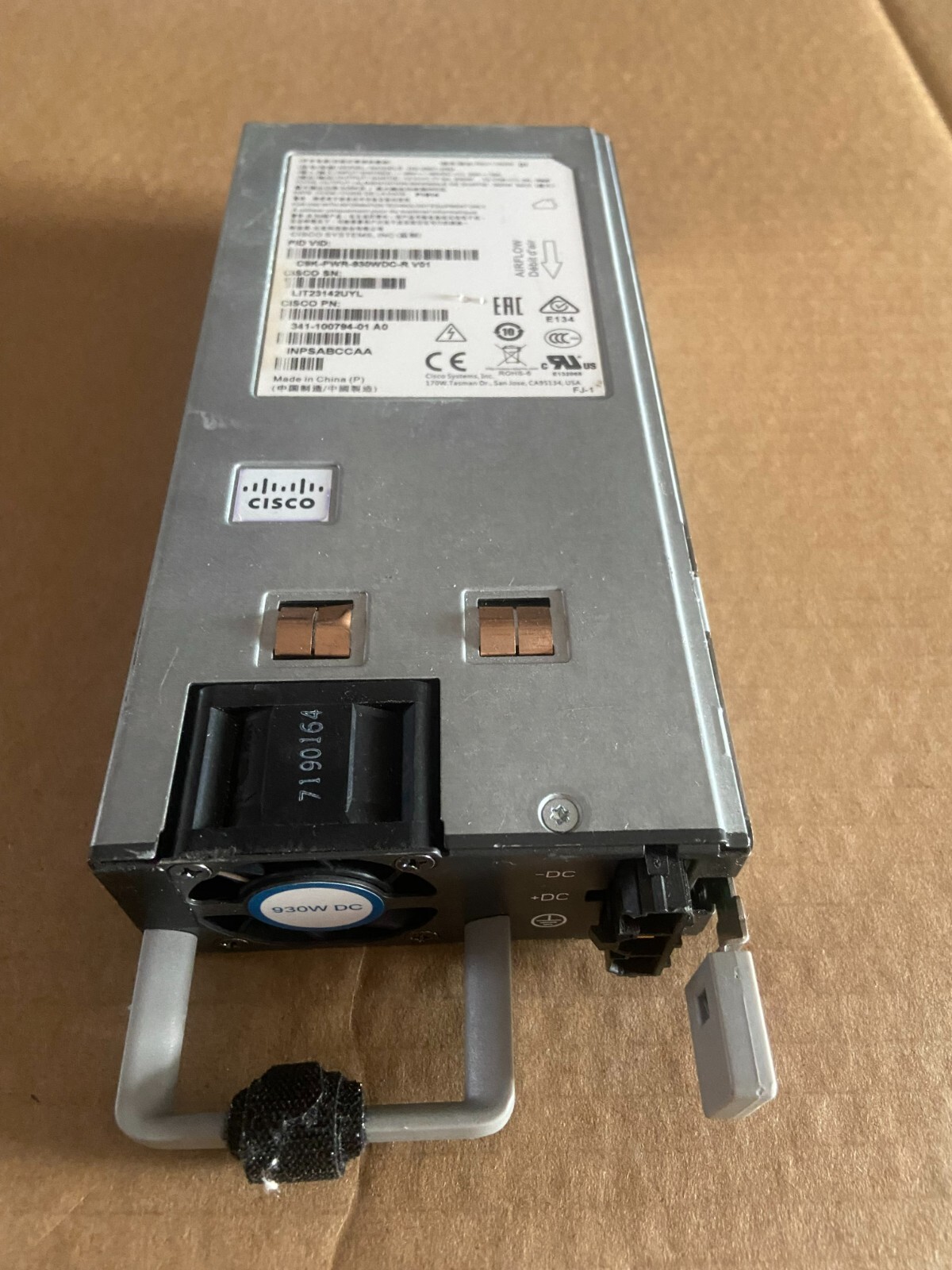 1PCS CISCO C9K-PWR-930WDC-R 341-100794-01 Power supply