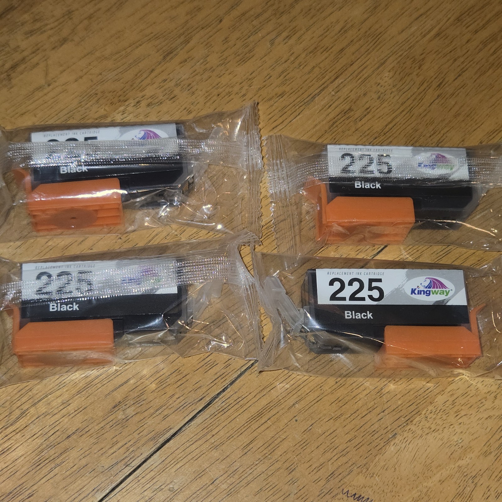 Replacement Ink Cartridges 225 Lot Of 4 Kingway Black 