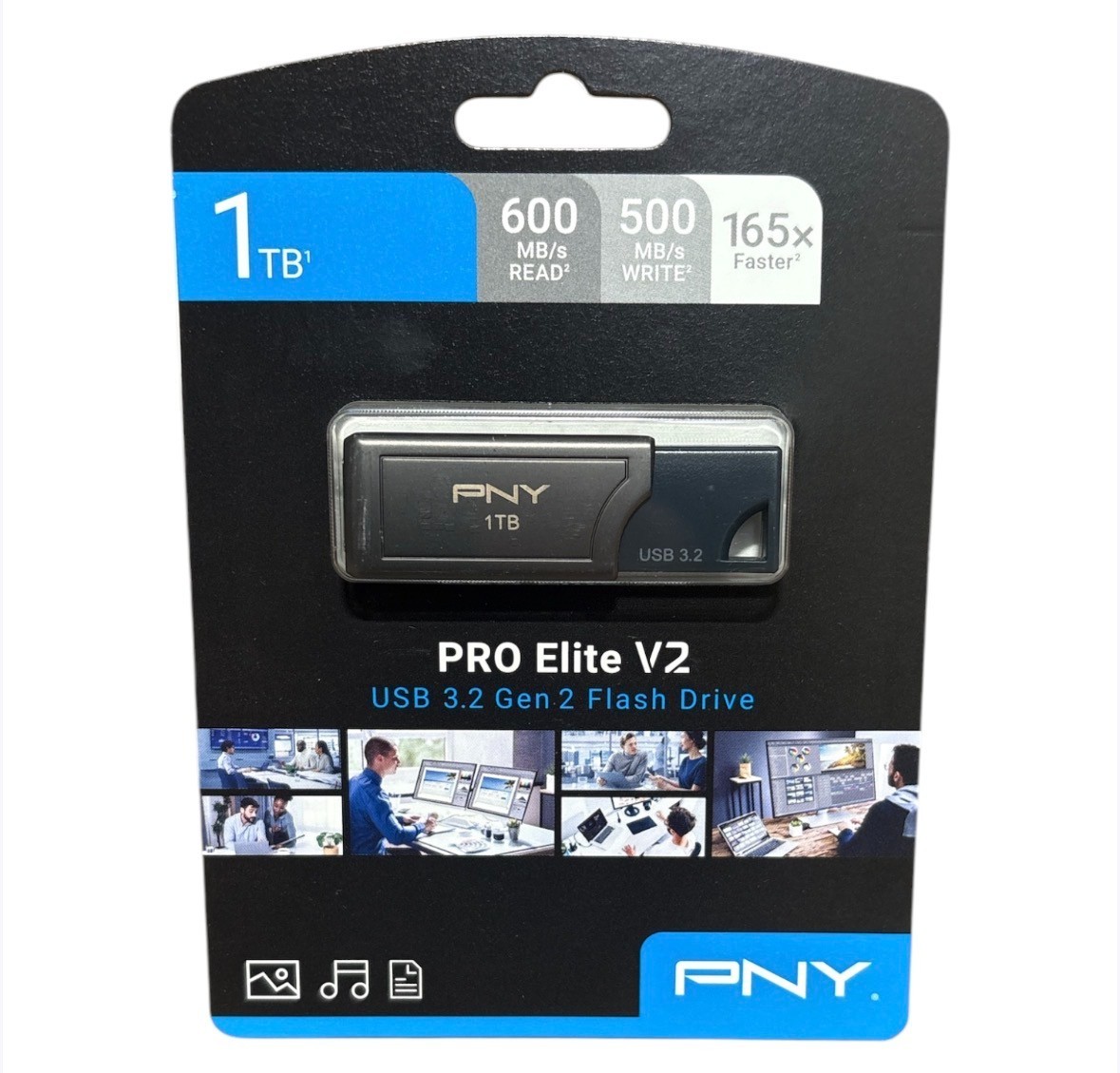 PNY PRO Elite V2 USB 3.2 Gen 2 Flash Drive - Choose 1TB or 512GB