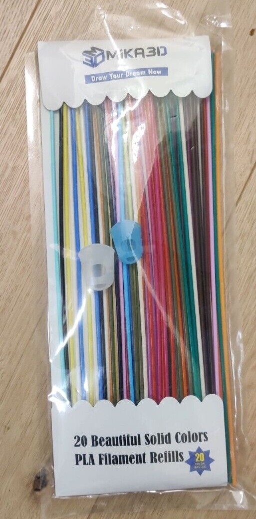 MIKA3D PLA Filament Refills 2.85mm (100pcs 20 colors)