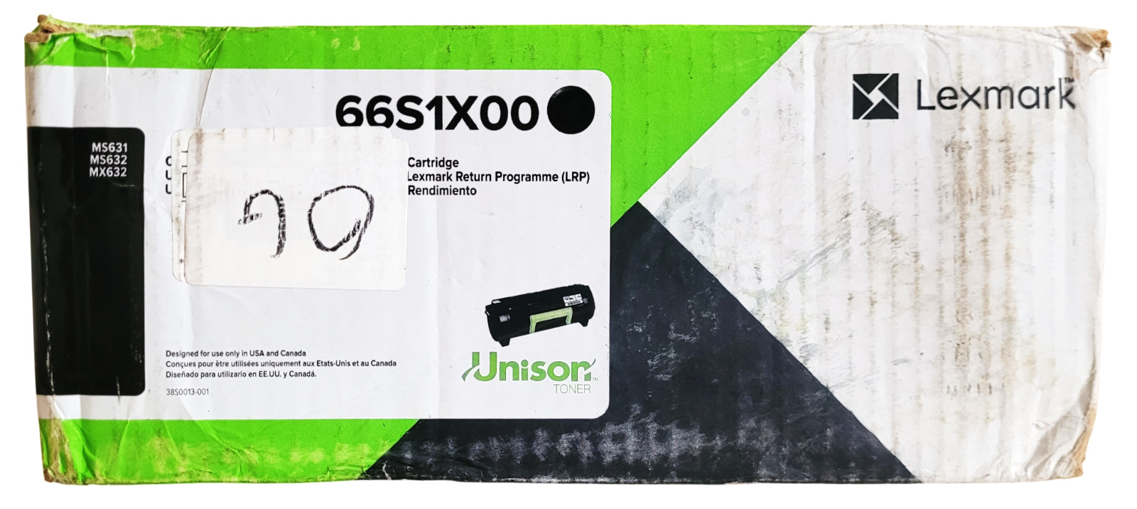 Lexmark 66S1X00 Black Extra High Yield Toner Cartridge-Open Box 