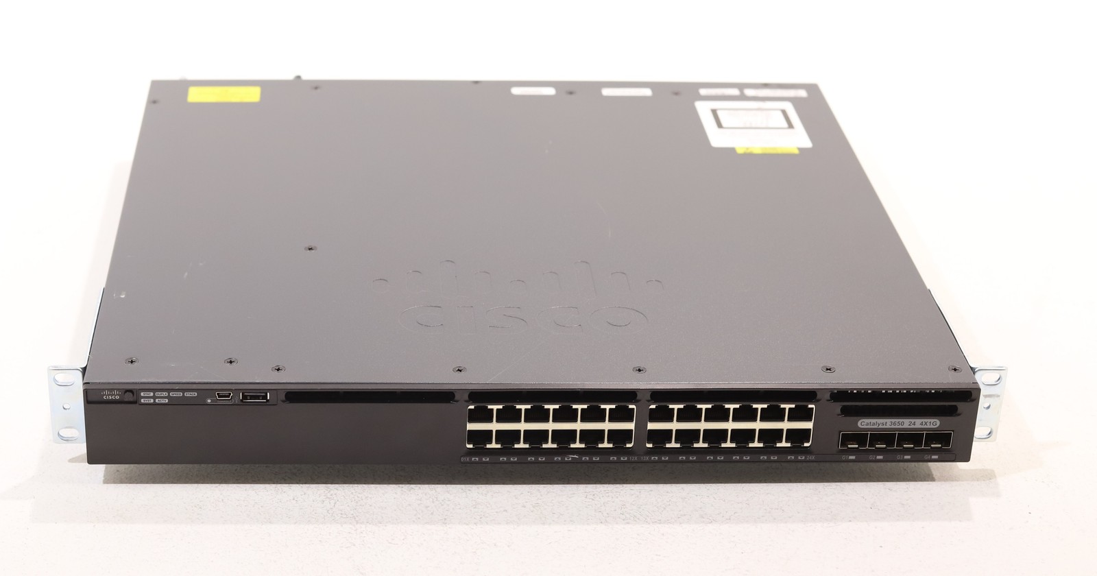 Cisco Catalyst 3650 24-Port 1GbE SFP Managed Switch W/Ears P/N: WS-C3650-24TS-L