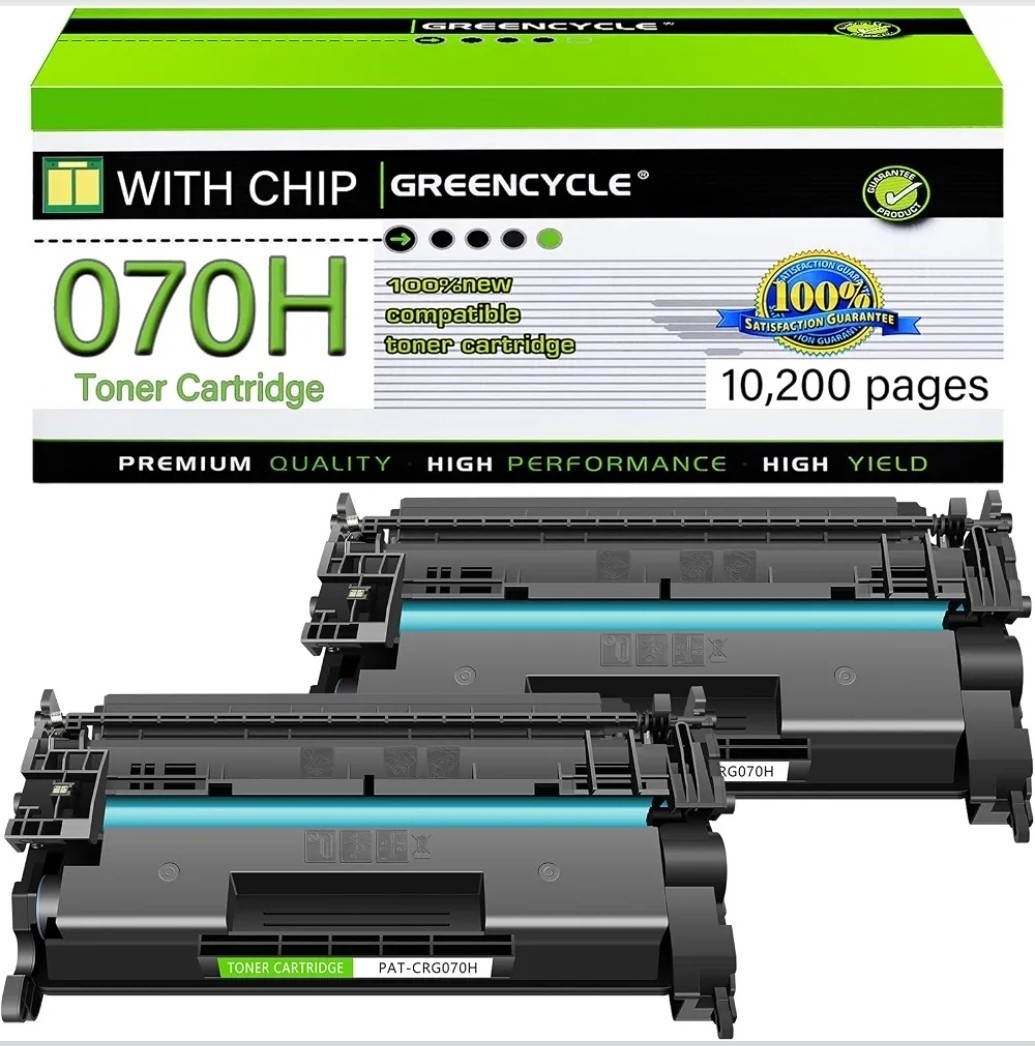 Greencycle 2-Pack CRG-070 Toner Cartridge for Canon MF465dw MF462dw LBP246dw