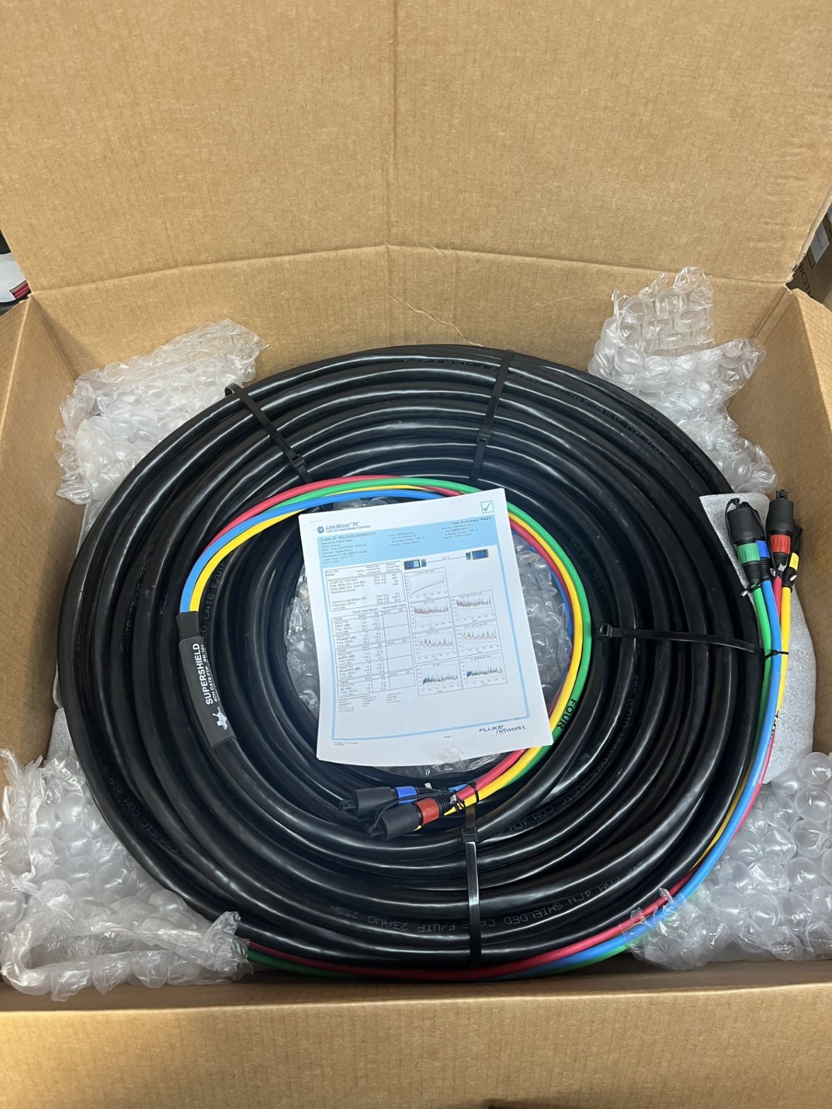 SuperShield 4 Channel Quad RJ45 Shielded Tactical Ethernet Cable