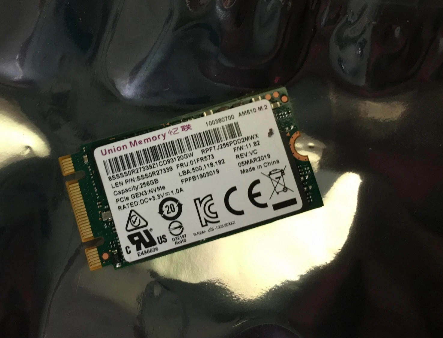 UNION MEMORY 256GB PCIE GEN3 NVME SSD - GREEN