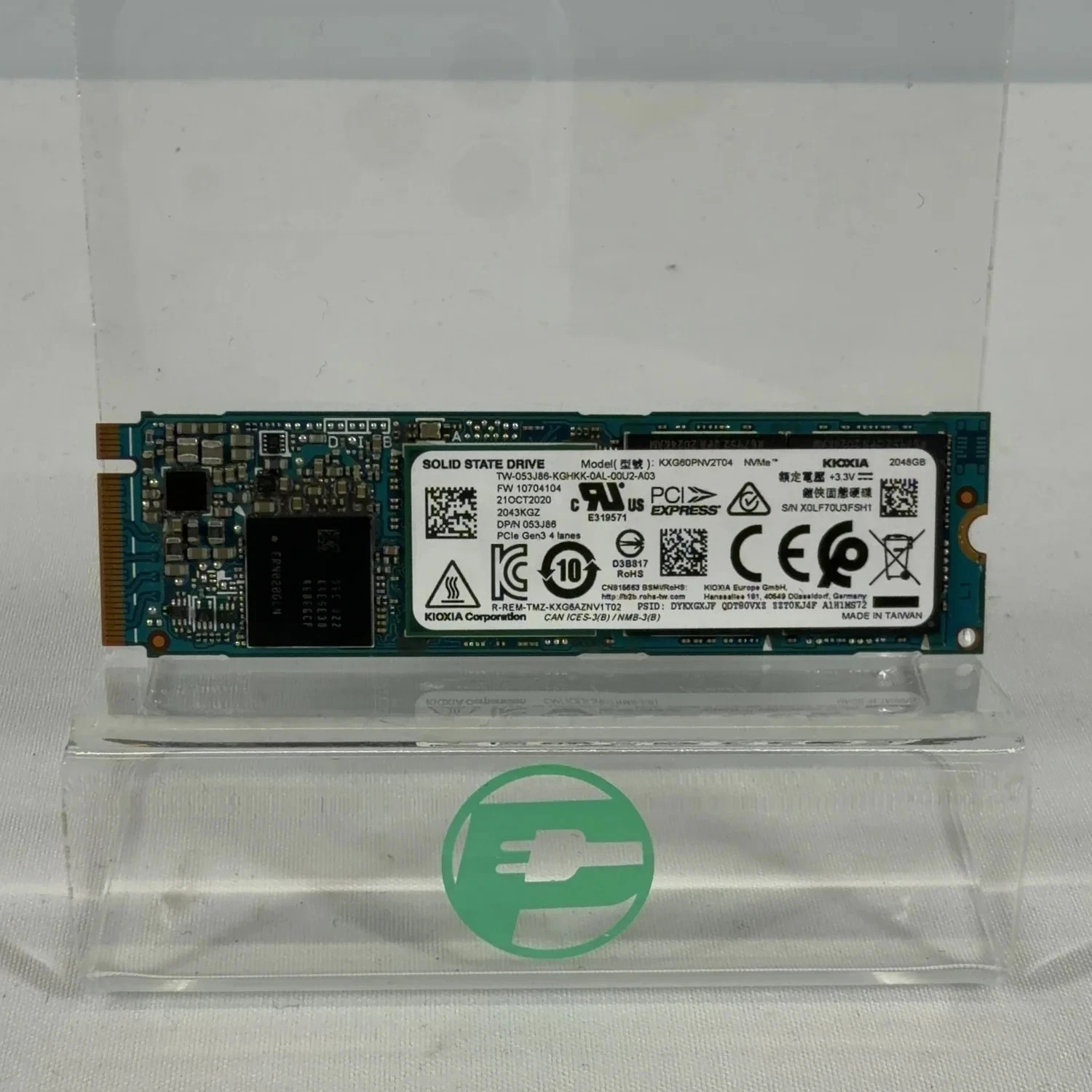 Kioxia 2280mm Solid State Drive 2TB M.2 6Gbps SSD KXG60PNV2T04