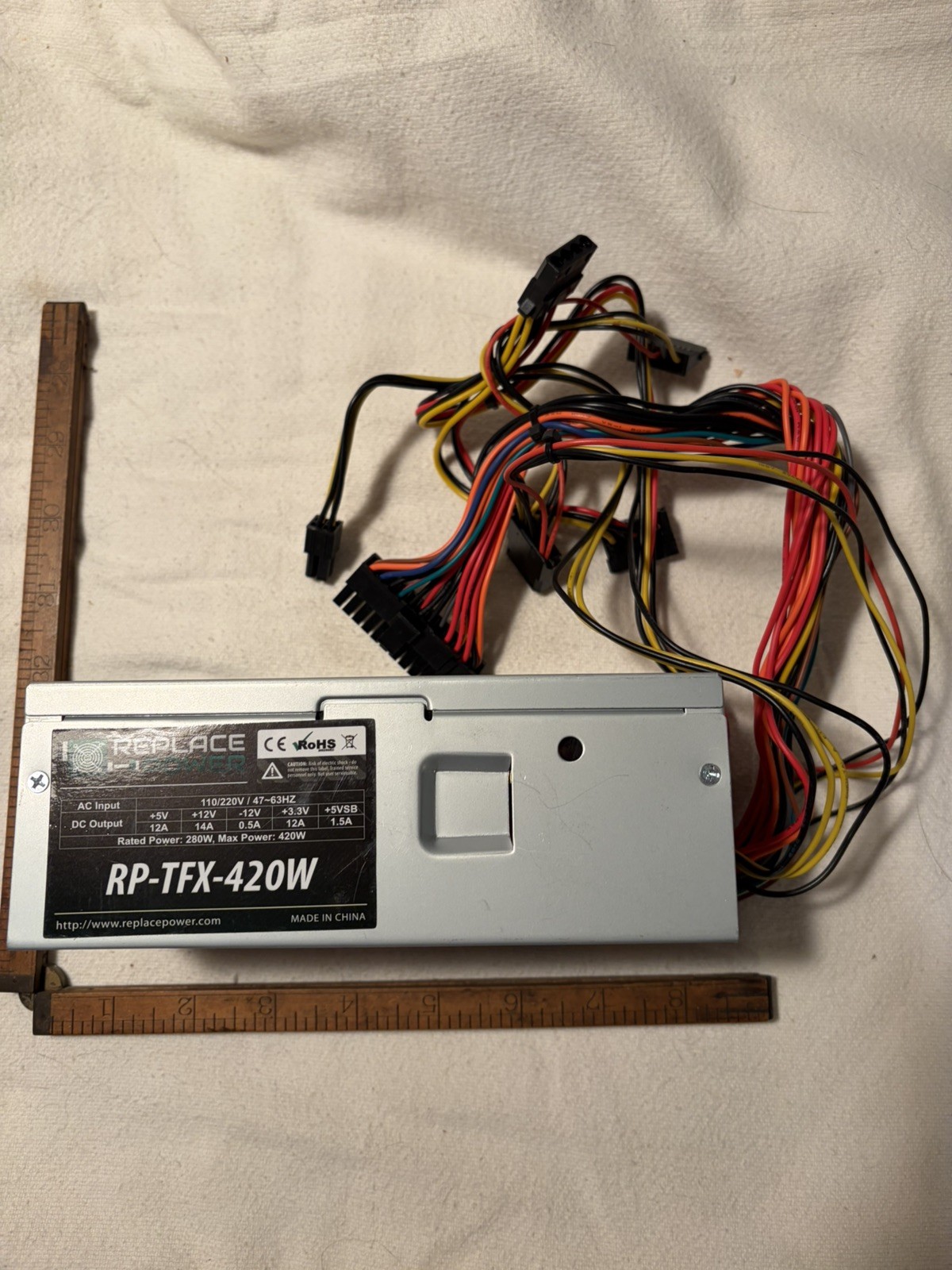Replace Power RP-TFX-420W Power Supply, used pull *