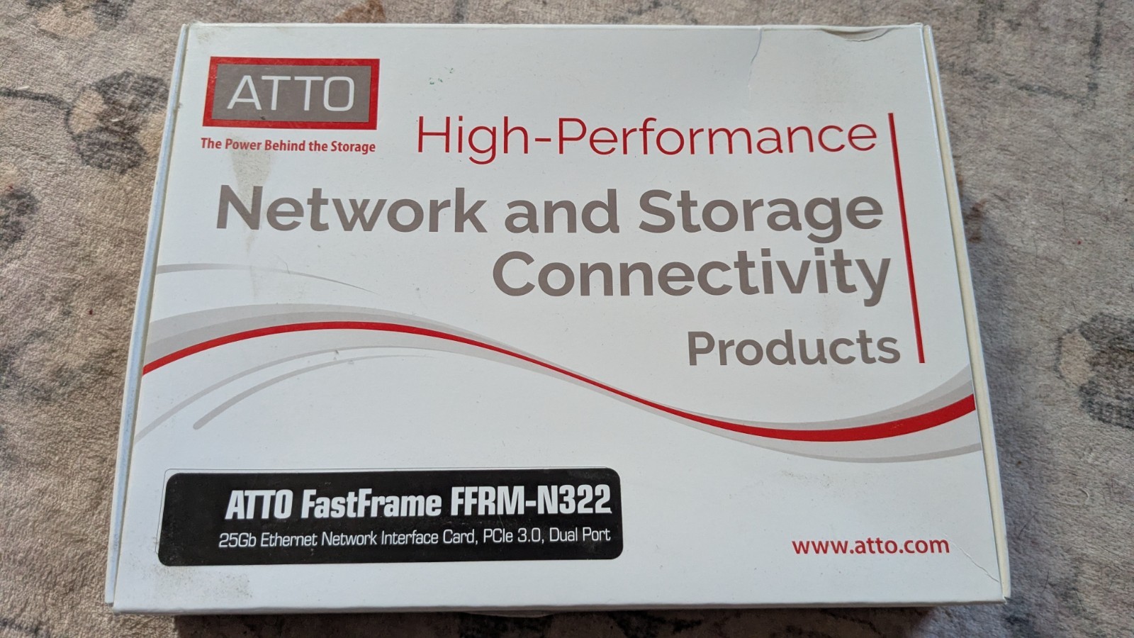 ATTO Technology FastFrame N322 SFP28 Dual Port 25GbE PCIe 3.0 Network Adapter