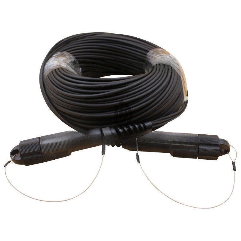 150M LC-LC UPC MM TPU Field Armored Fiber Cable 4 Strand Fiber Optic Patch Cord