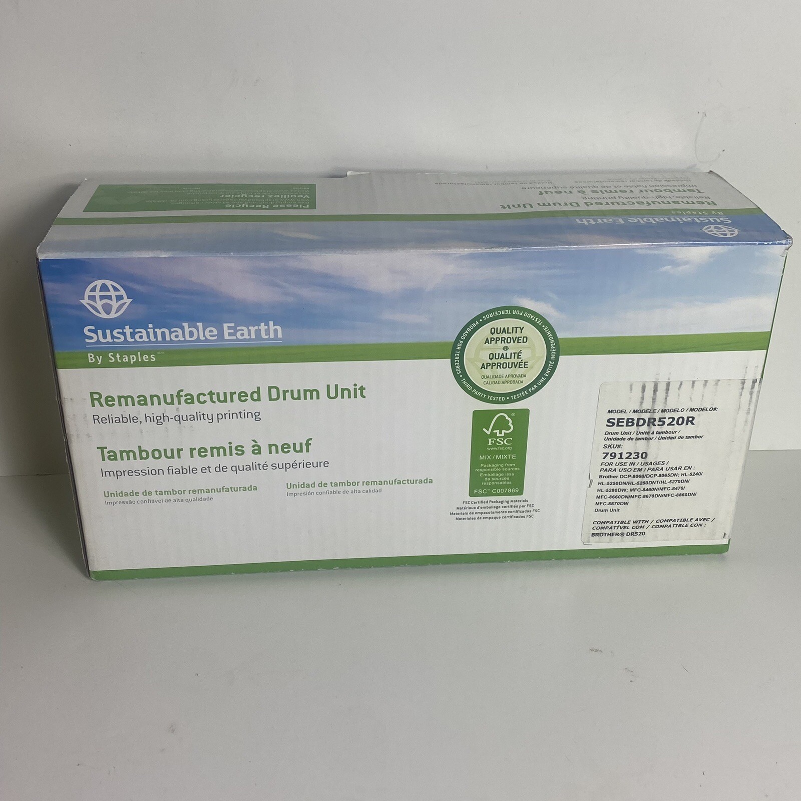 Staples Laser Drum Unit Brother DR520 (DR-520) Black 791230