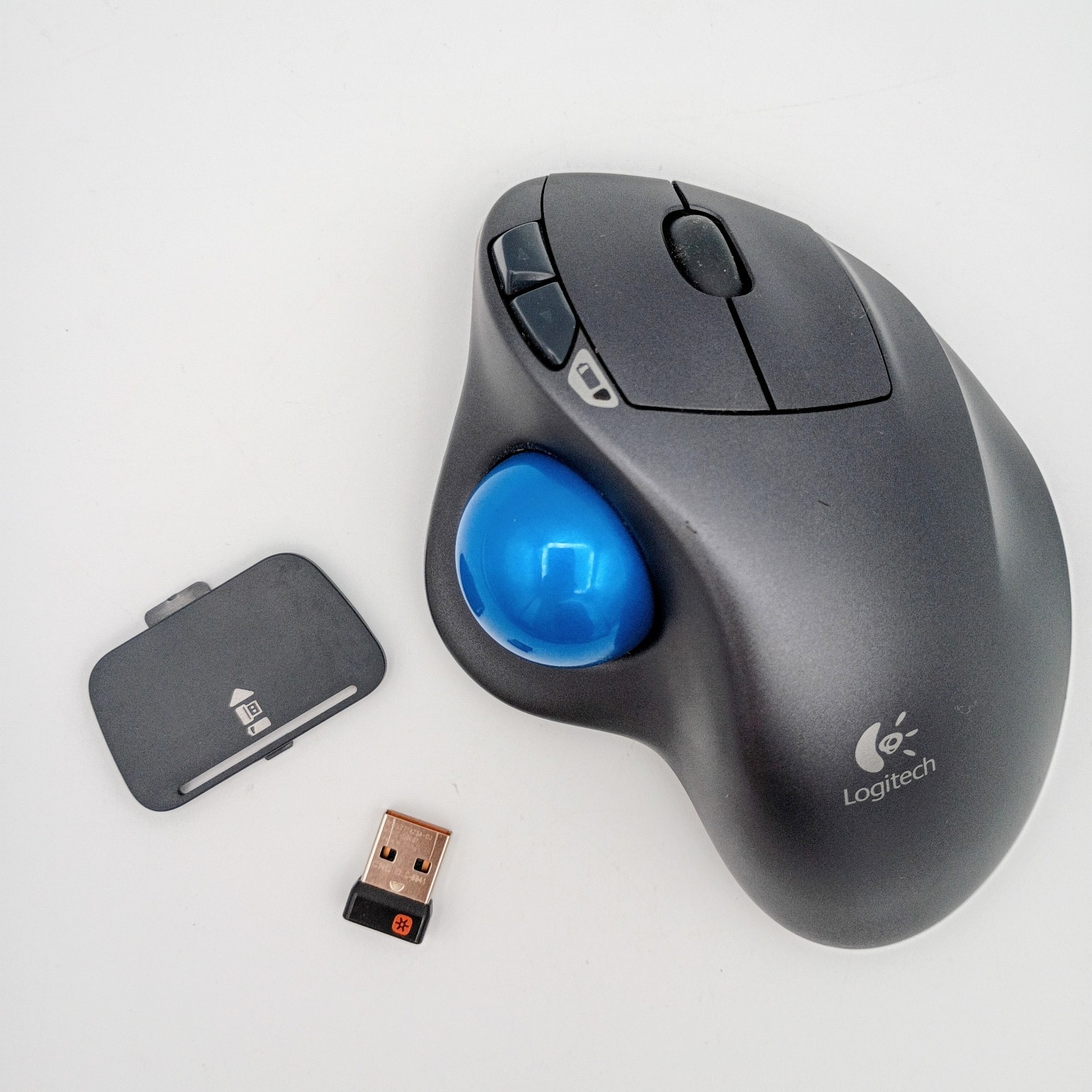 Logitech Logi M570 Wireless Trackball Mouse with USB Dongle Tested Working