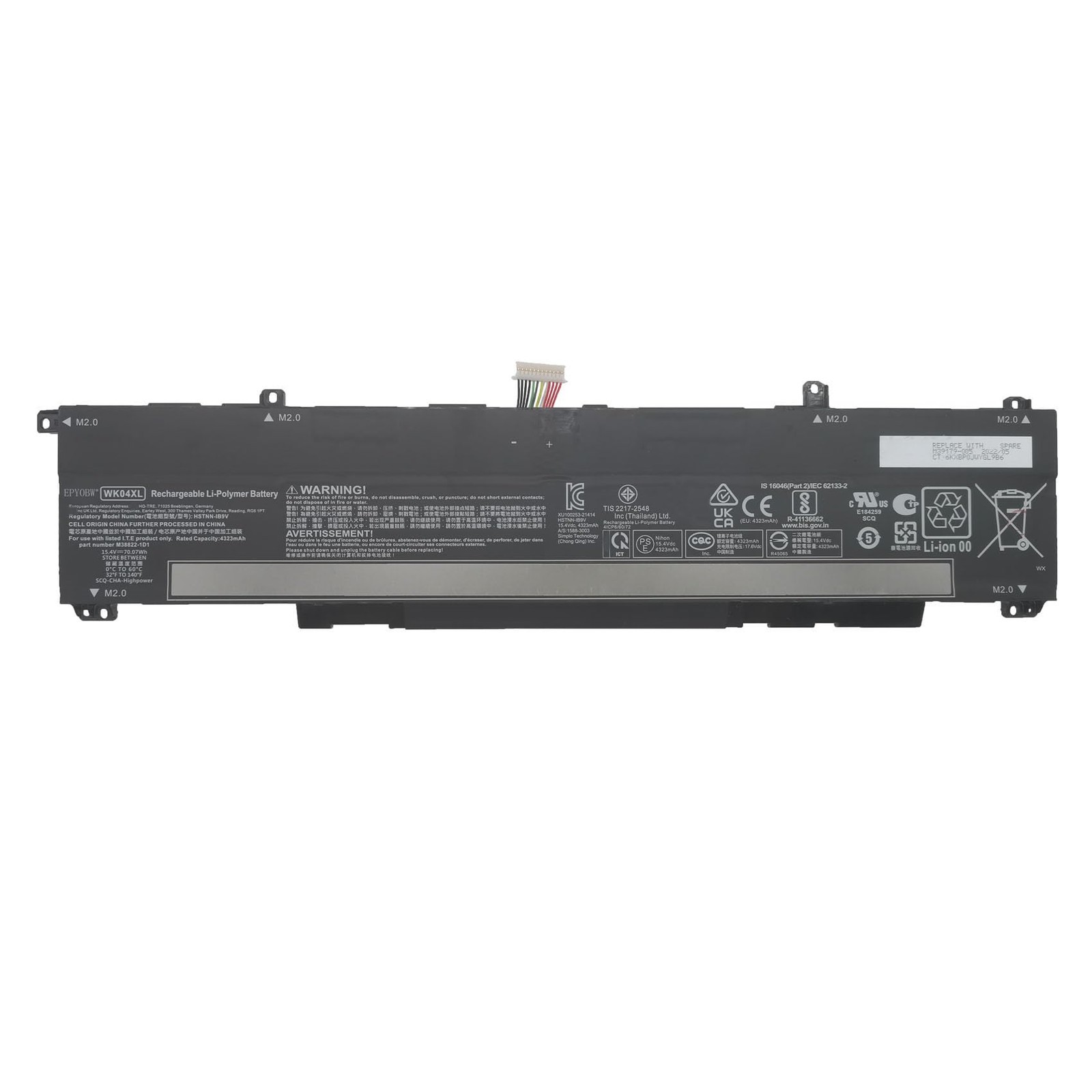 EPYOBW WK04XL Laptop Battery 70.07Wh for HP Omen 16-B/C Victus 15-FA/F Series