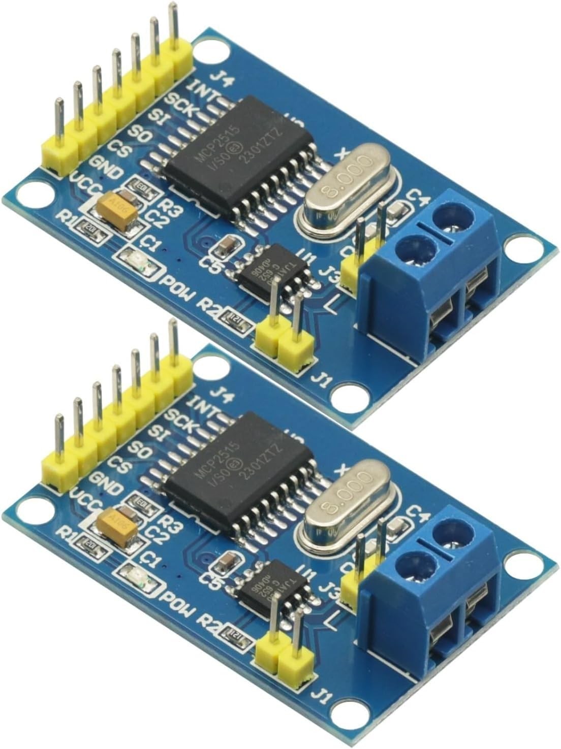 2 PCS MCP2515 CAN Bus Driver Module Board TJA1050 Receiver SPI Arduino