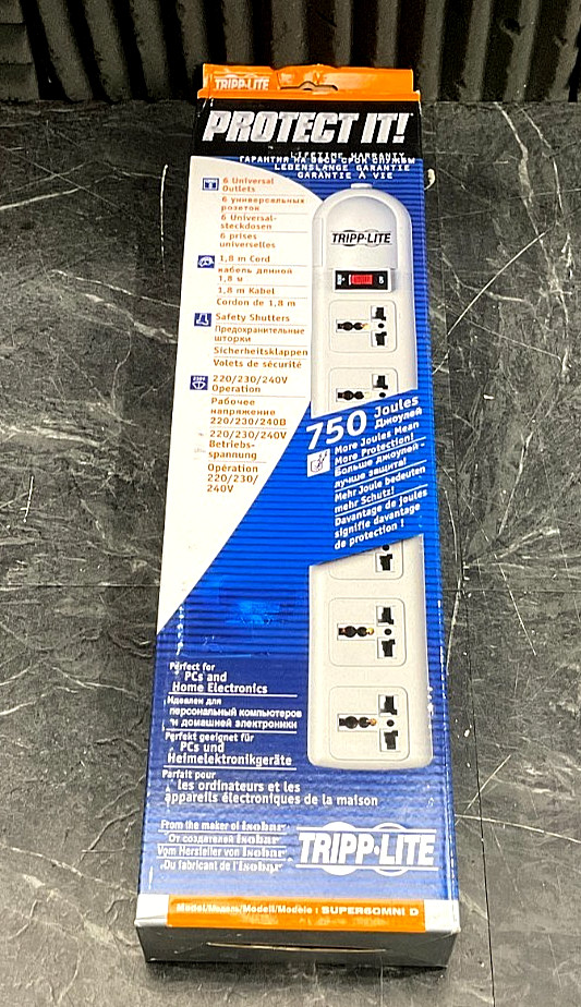 Tripp Lite Protect-IT Surge Protector French German Plug SUPER6OMNID ❤️️✅❤️✅❤️️