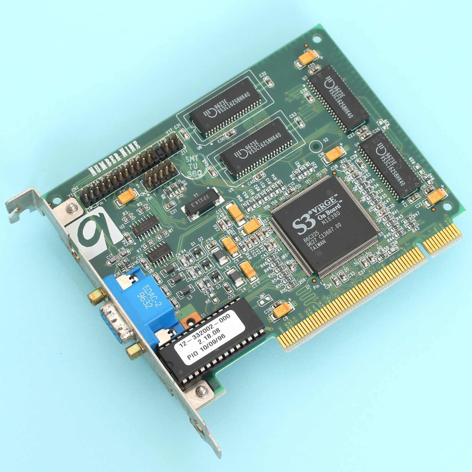 Number Nine PCI 9FX Motion 331  2MB VGA S3 ViRGE 325 Video Graphics Card