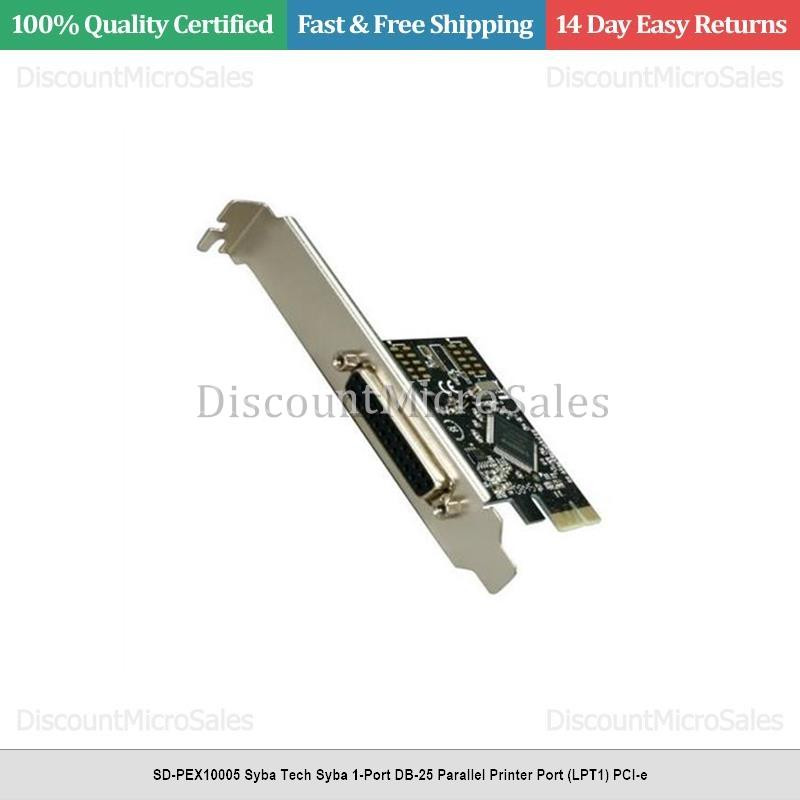 SD-PEX10005 Syba Tech Syba 1-Port DB-25 Parallel Printer Port (LPT1) PCI-e