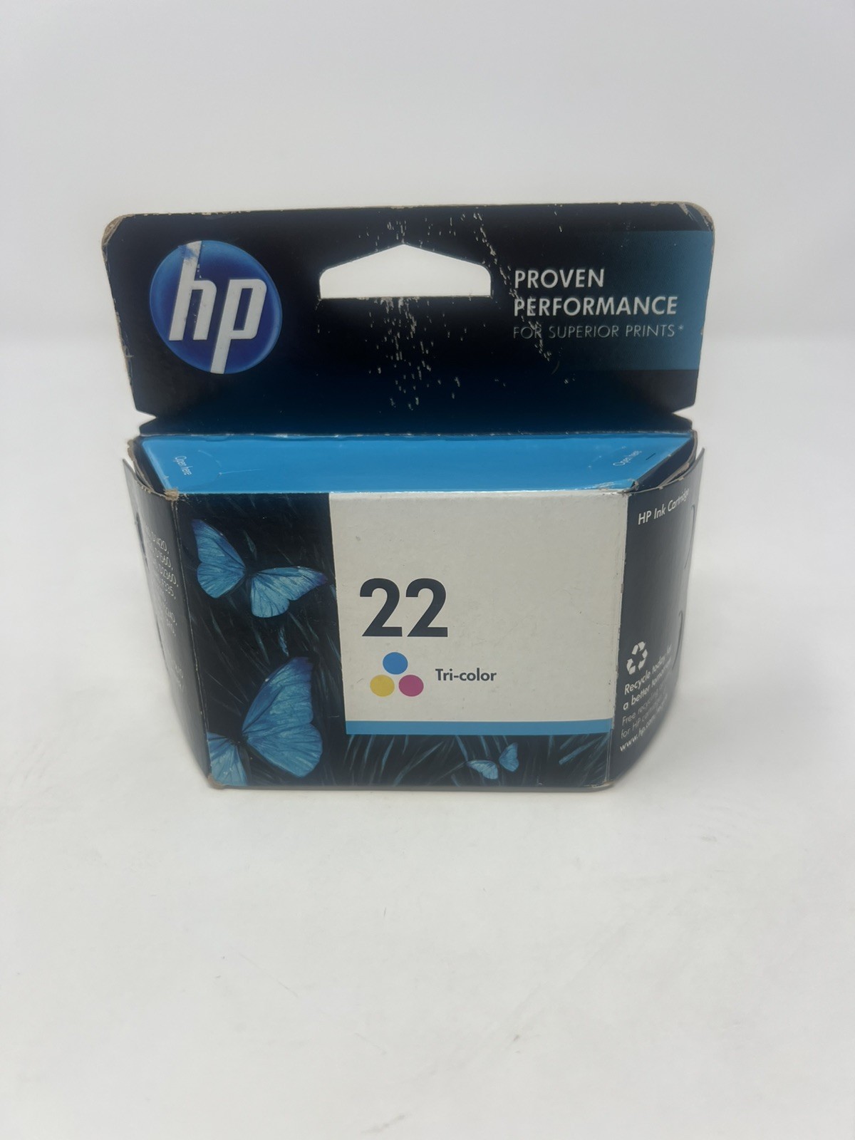 Genuine HP 22 Tri-Color Ink Cartridges C9352AN Date on Box 2014