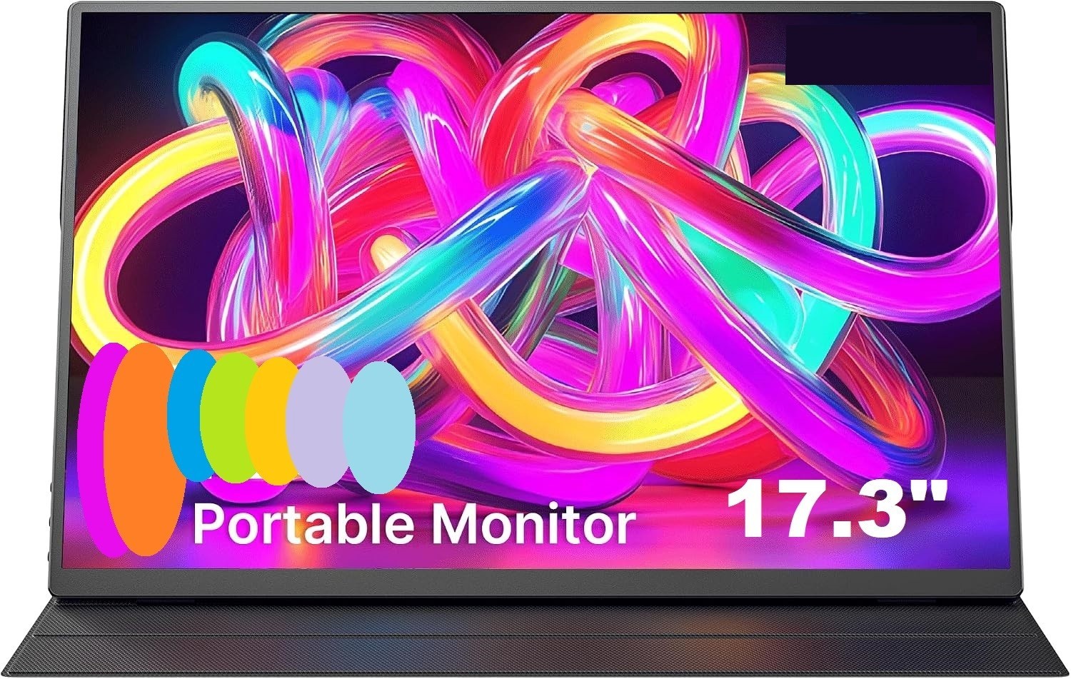 17.3" FHD IPS Portable Monitor Thin With Folding Case /Audio /HDMI /2x USB-C