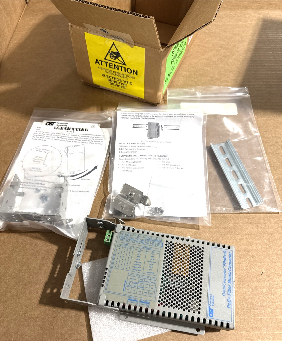 OMNITRON SYSTEMS 9339N-0-29W Ethernet Converter OmniConverter FPoE+/S *NEW*