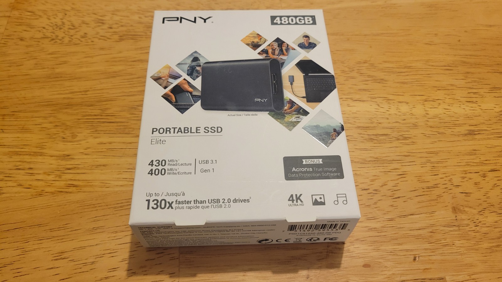 PNY Elite 480GB External 2.5" SSD USB 3.0 (PSD1CS1050-480-FFS) PC/Mac PS4 XBOX