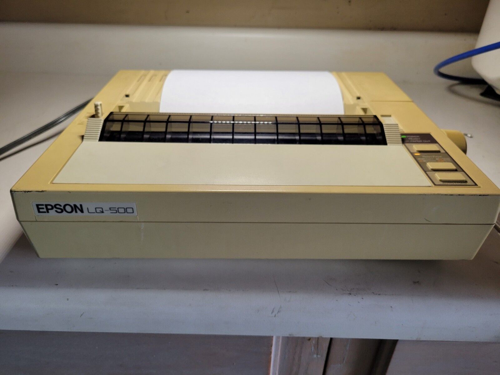 Vintage Epson LQ-500 Printer, Components Tested Without Ink