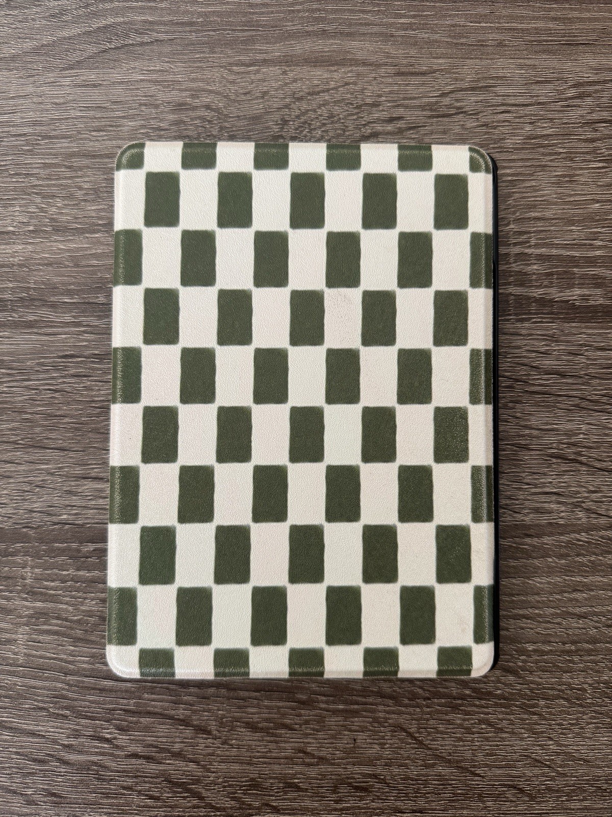 Green White Checkered Kindle Paper white Case 