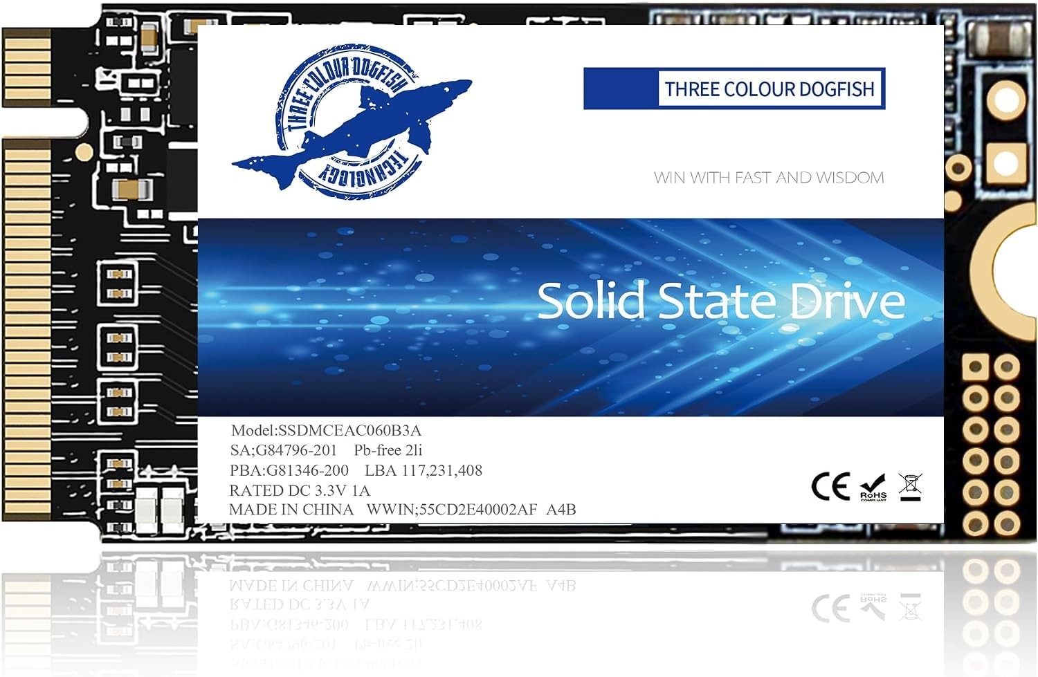 DOGFISH SSD 1TB M.2 2242 42mm PCIe 3.0 x4 NVMe Solid State Drive