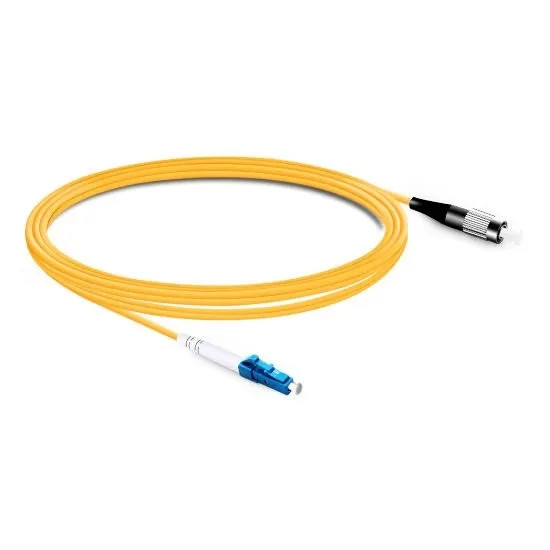 [2pcs] 1M‑10M LC UPC to FC UPC Simplex OS2 LSZH SingleMode Fiber Patch Cord FTTH