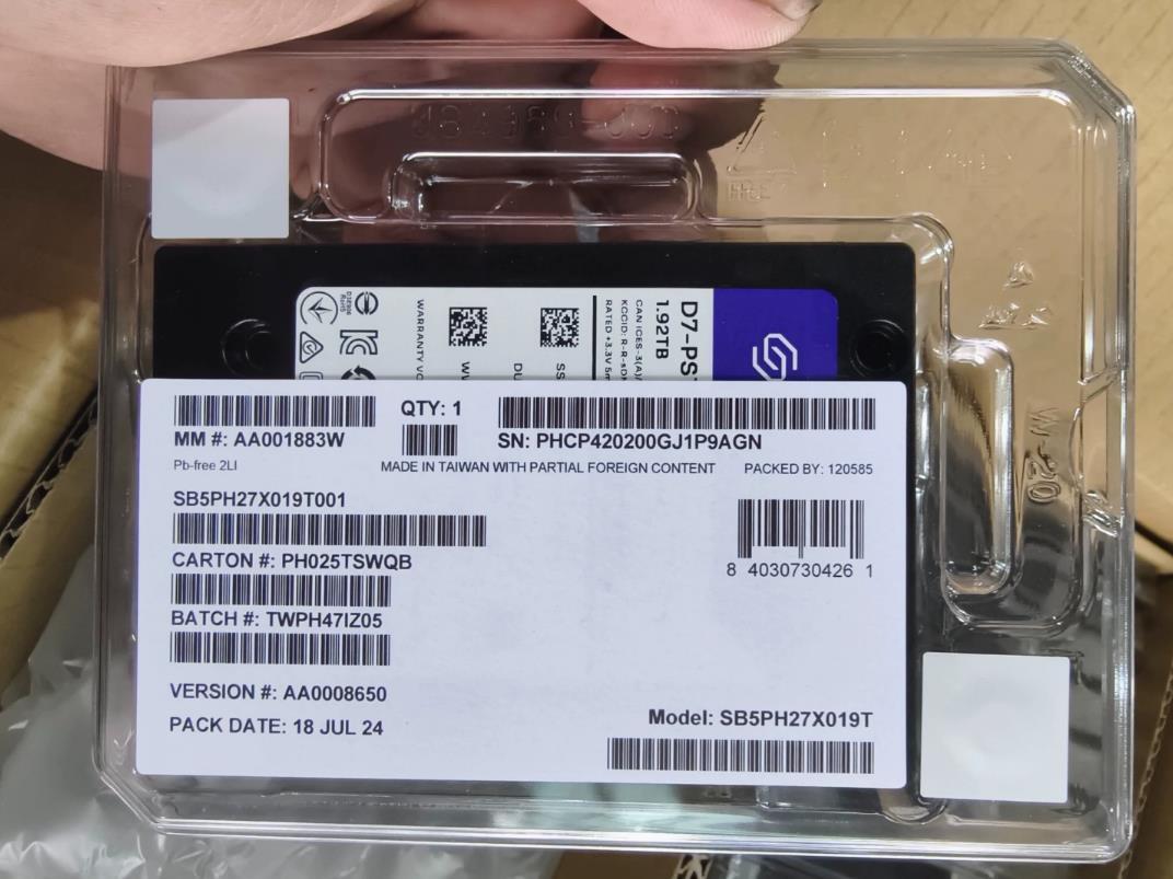 NEW Solidigm INTEL D7-PS1010 1.92TB 2.5" U.2 SSD SB5PH27X019T001 NVME PCIe5.0 X4
