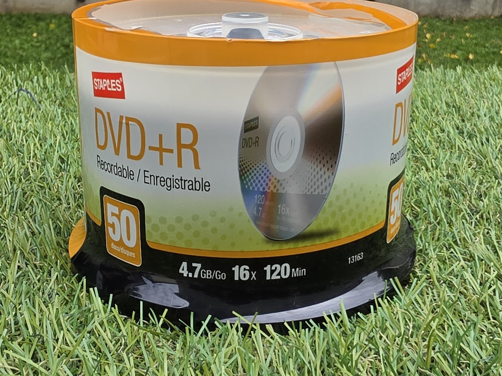 Staples DVD+R Recordable Spindle 50-Pack 16x 4.7GB 120 mins New Sealed*