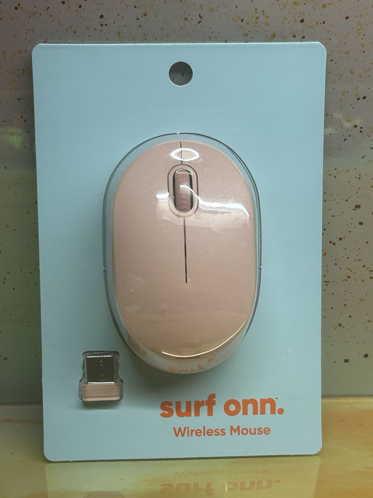 Surf Onn Slim Wireless Mouse W/ Pink 5 Button Clicking Brand New With Dongle