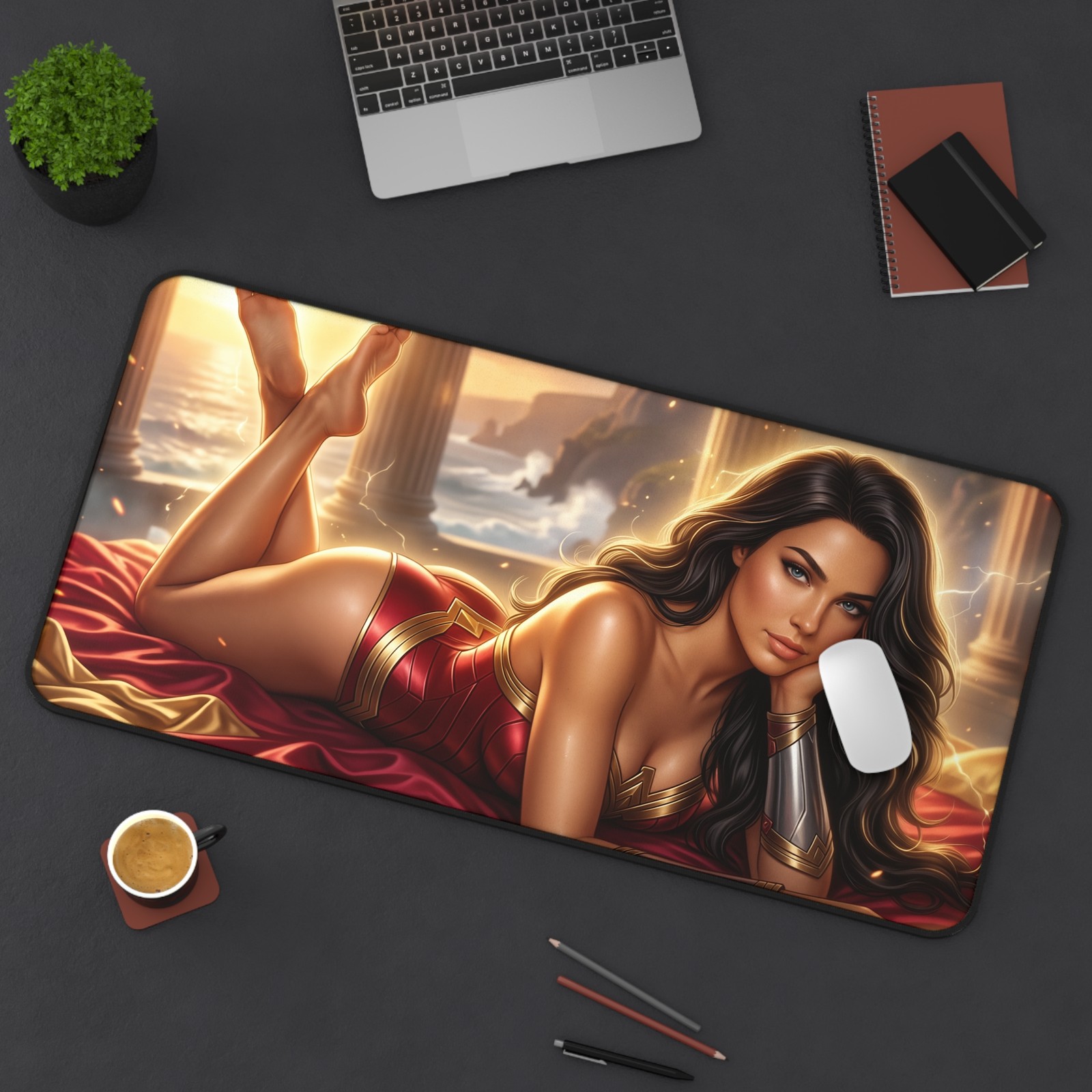 DC Comics Wonder Woman Mouse Pad, Extended XXL Keyboard Mat