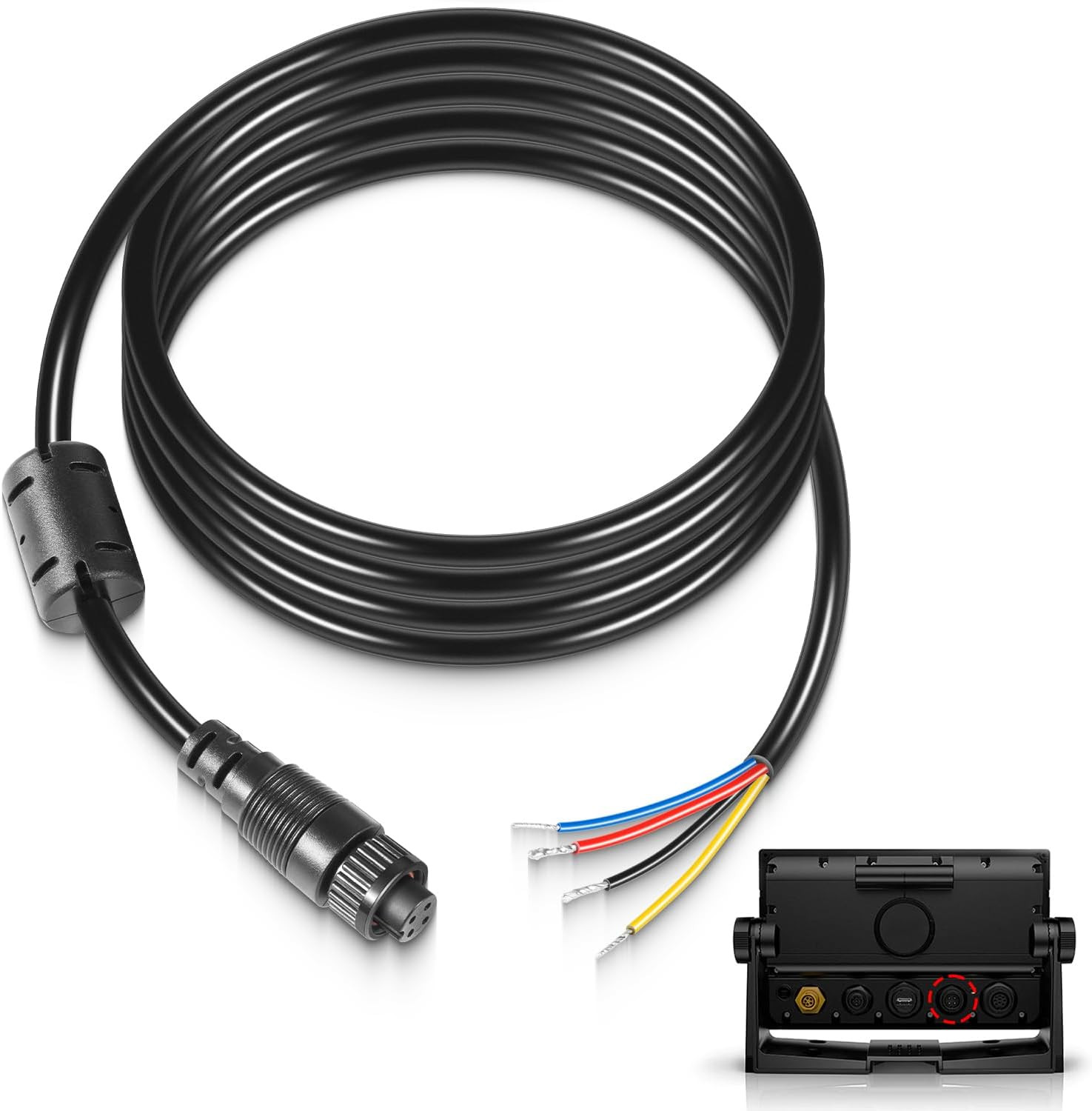 Replacement for Simrad Navico 4-Pin Power Cable for NSS EVO1, 2, 3, NSE LSS1