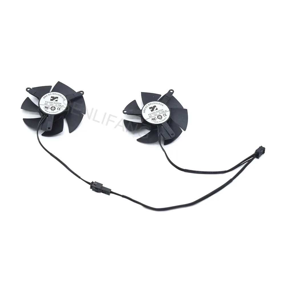 For Gigabyte GTX1650 1630 4GB OC Fan FS1250-S2053A 12V 3Pin 0.19A 47MM
