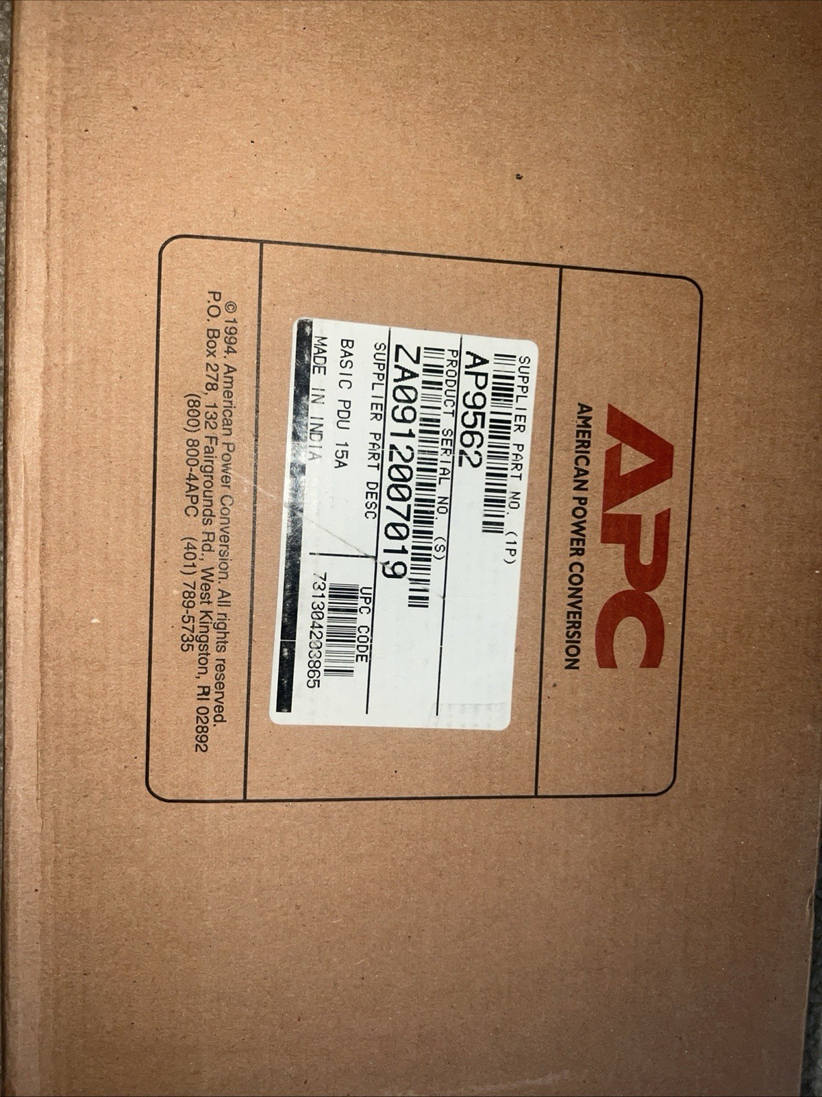 APC AP9562 PDU