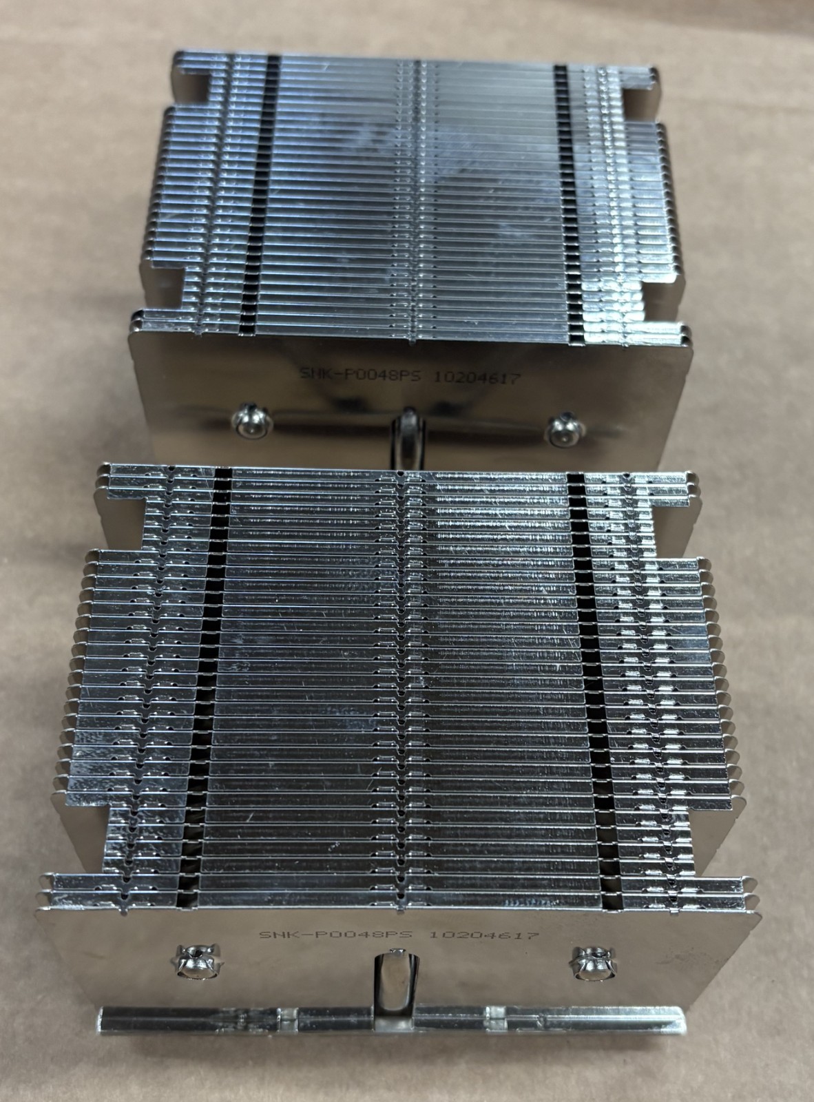 (LOT OF 2) GENUINE SUPERMICRO PASSIVE HEATSINKS 2U LGA2011 / SNK-P0048PS