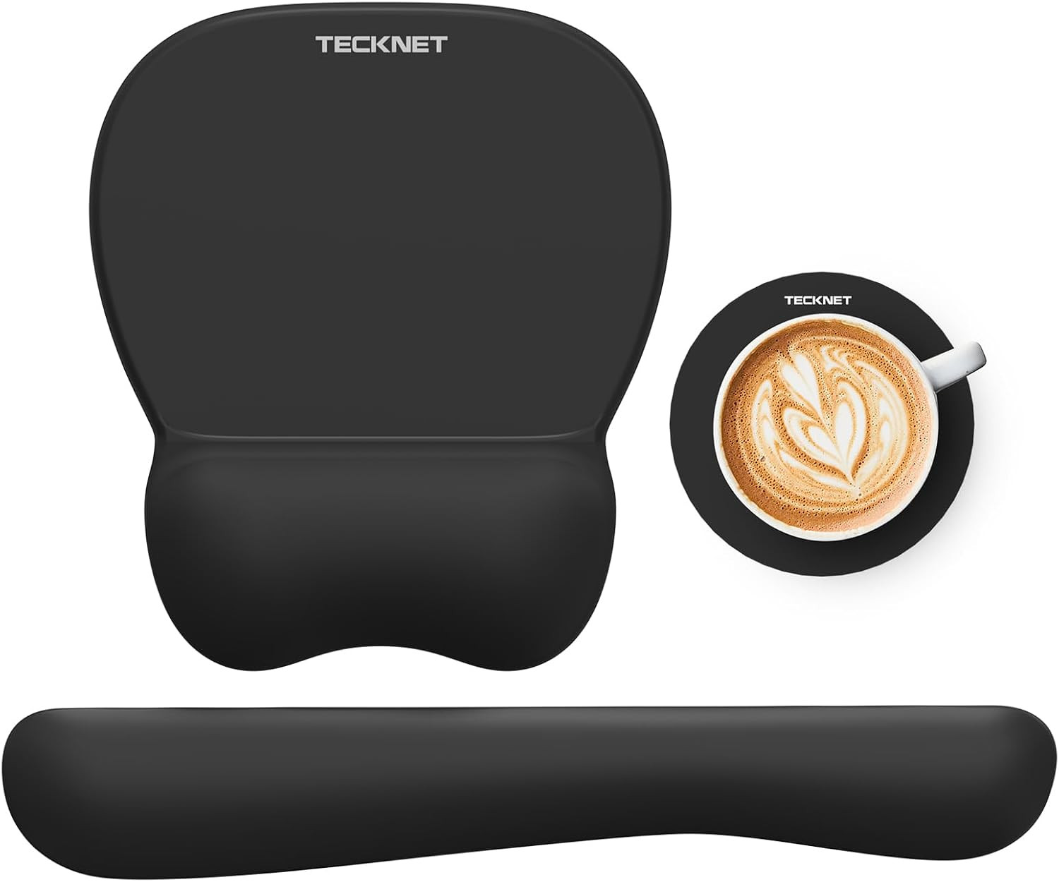TECKNET Gel Ergonomic Mouse Pad & Keyboard Wrist Rest & Coaster