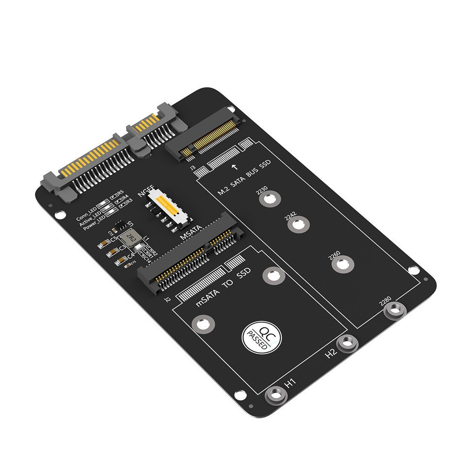 Slim Portable 2.5" SATA to M.2SSD Enclosure Converter Adapter 6Gbps for NGFF M.2