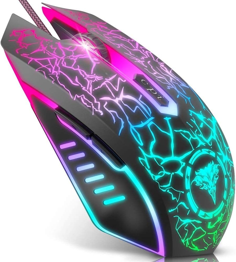 Gaming Mouse Wired with RGB Backlit, Ergonomic PC Computer Mice