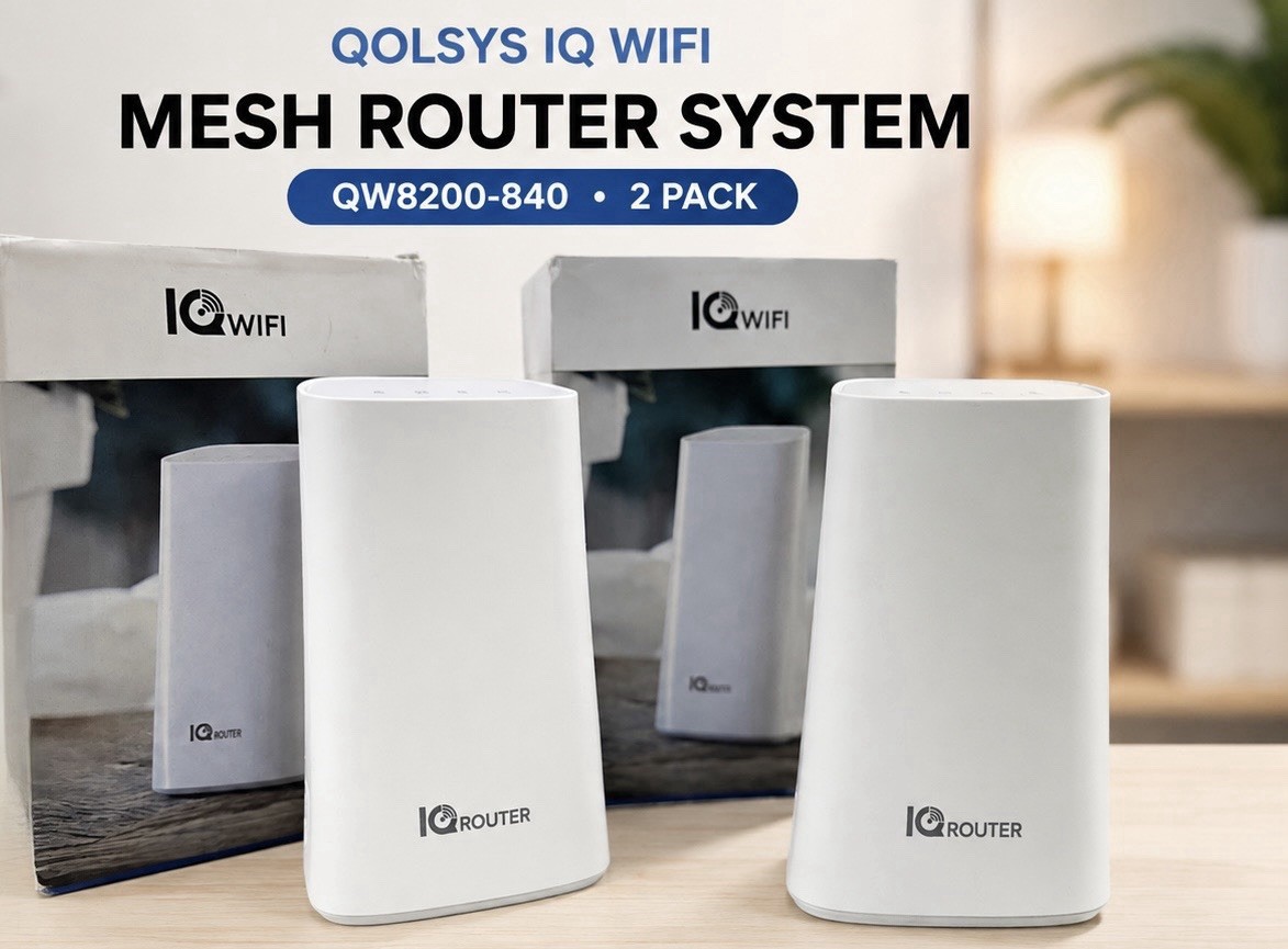 Qolsys QW8200-840 IQ WiFi Mesh Router 2 Pack 1 New 1 Open Box