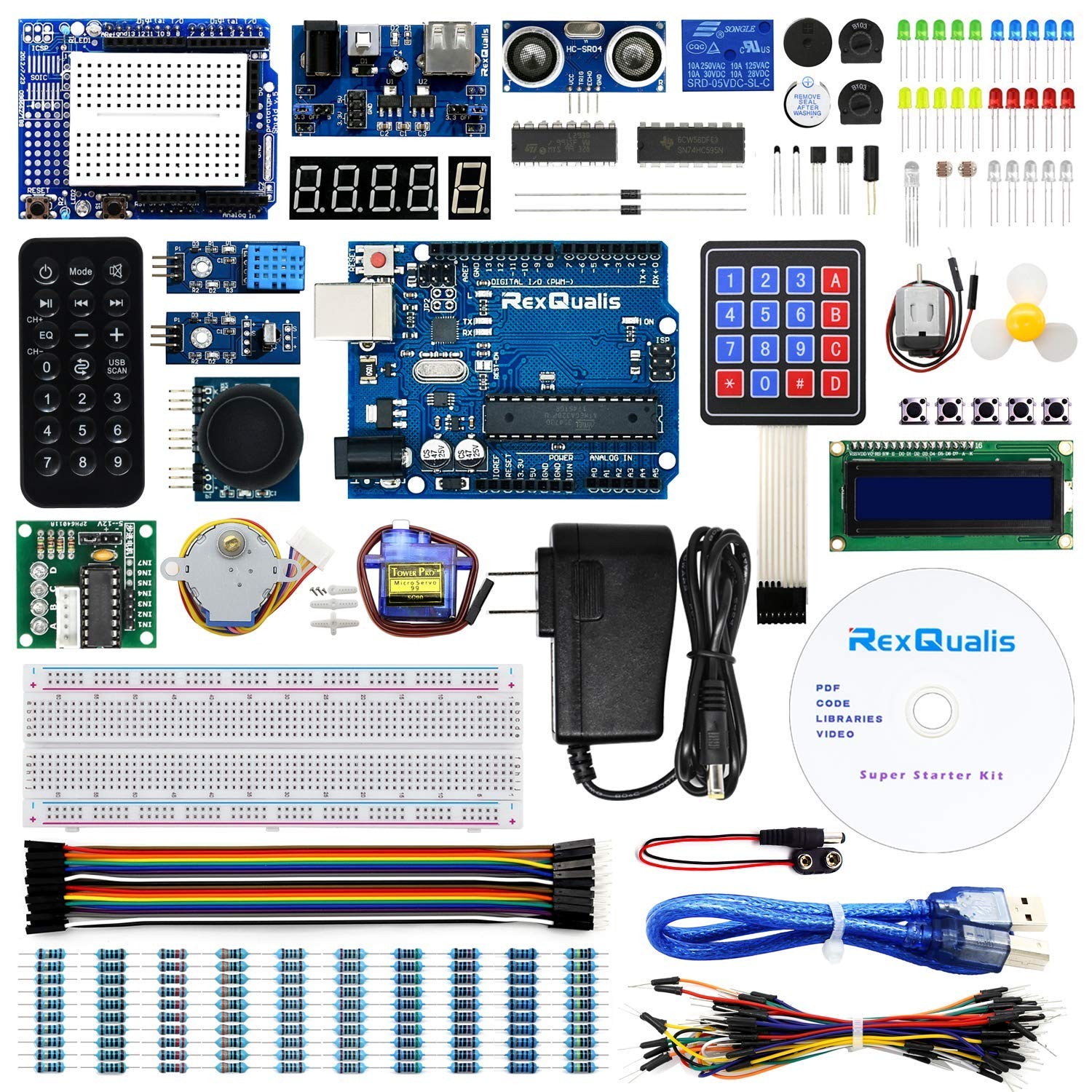 Super Starter Kit Based on Arduino UNO R3 with Tutorial and Controller Board C