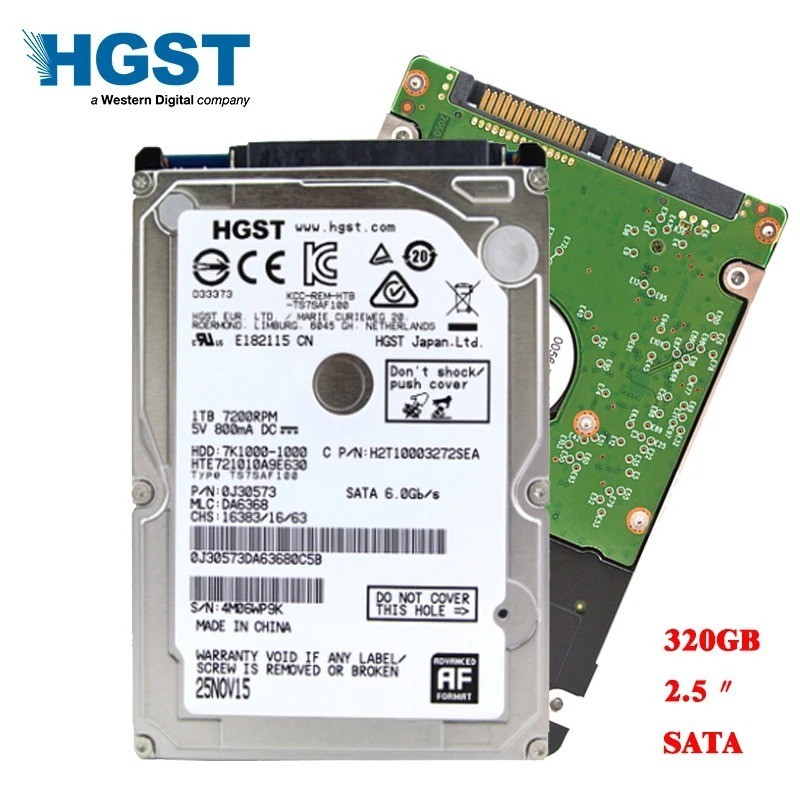 HGST 2.5" SATA Internal Hard Drive 250GB 320GB 500GB 750GB 1TB Laptop HDD