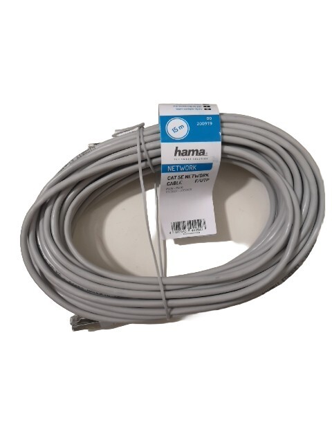 Hama Network Cat 5e Network/Patch Cable F/UTP RJ45 M/M Grey 15m