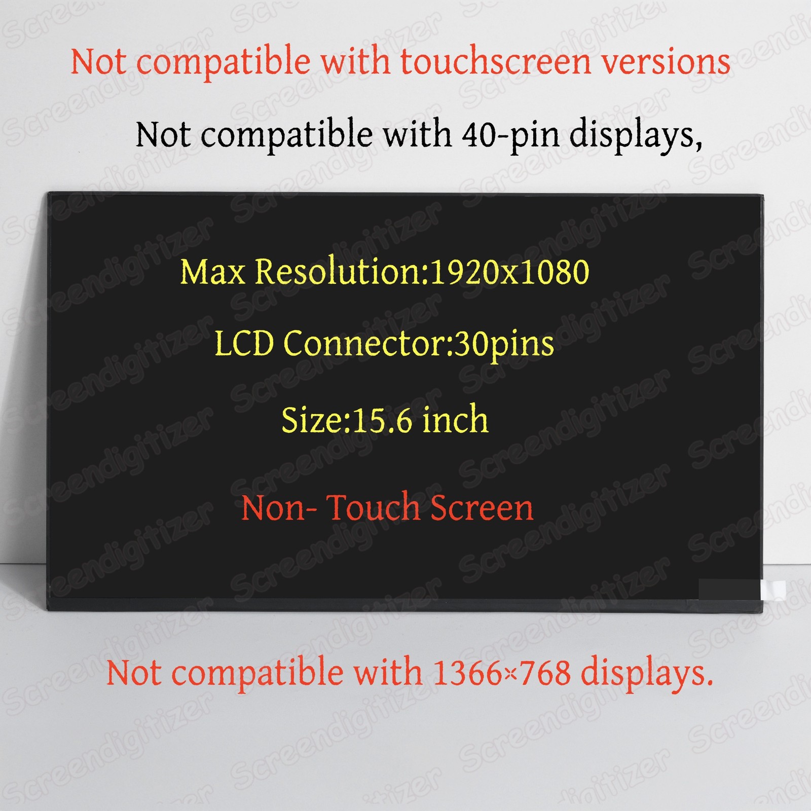 For Dell pn VNCT2 000TN 0F6FJJ PXGVC (NON-TOUCH) IPS LCD Screen