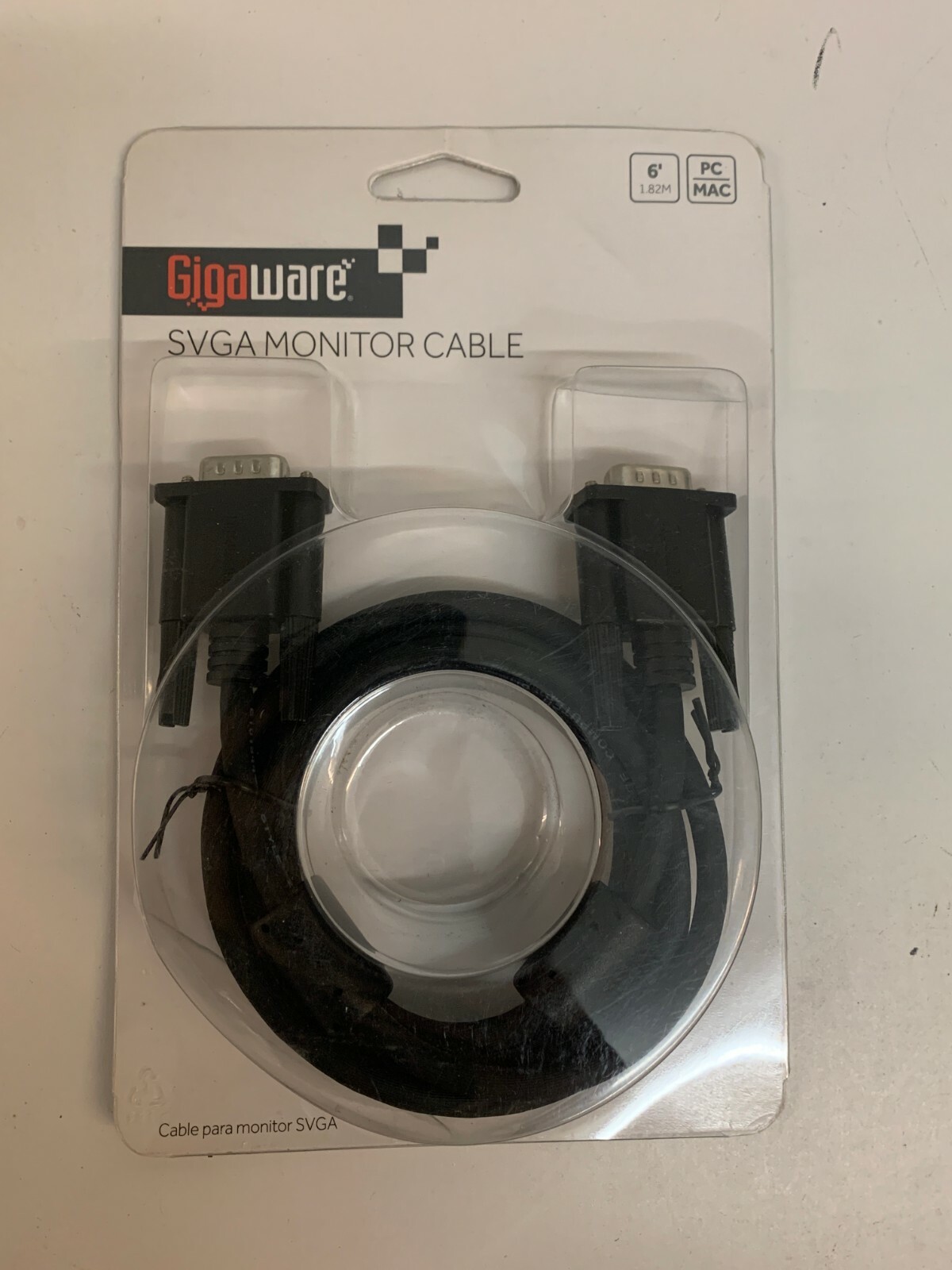 6' Foot VGA to VGA SVGA Male MONITOR CABLE, PC MAC TV Black NEW EMI Filtered 6FT