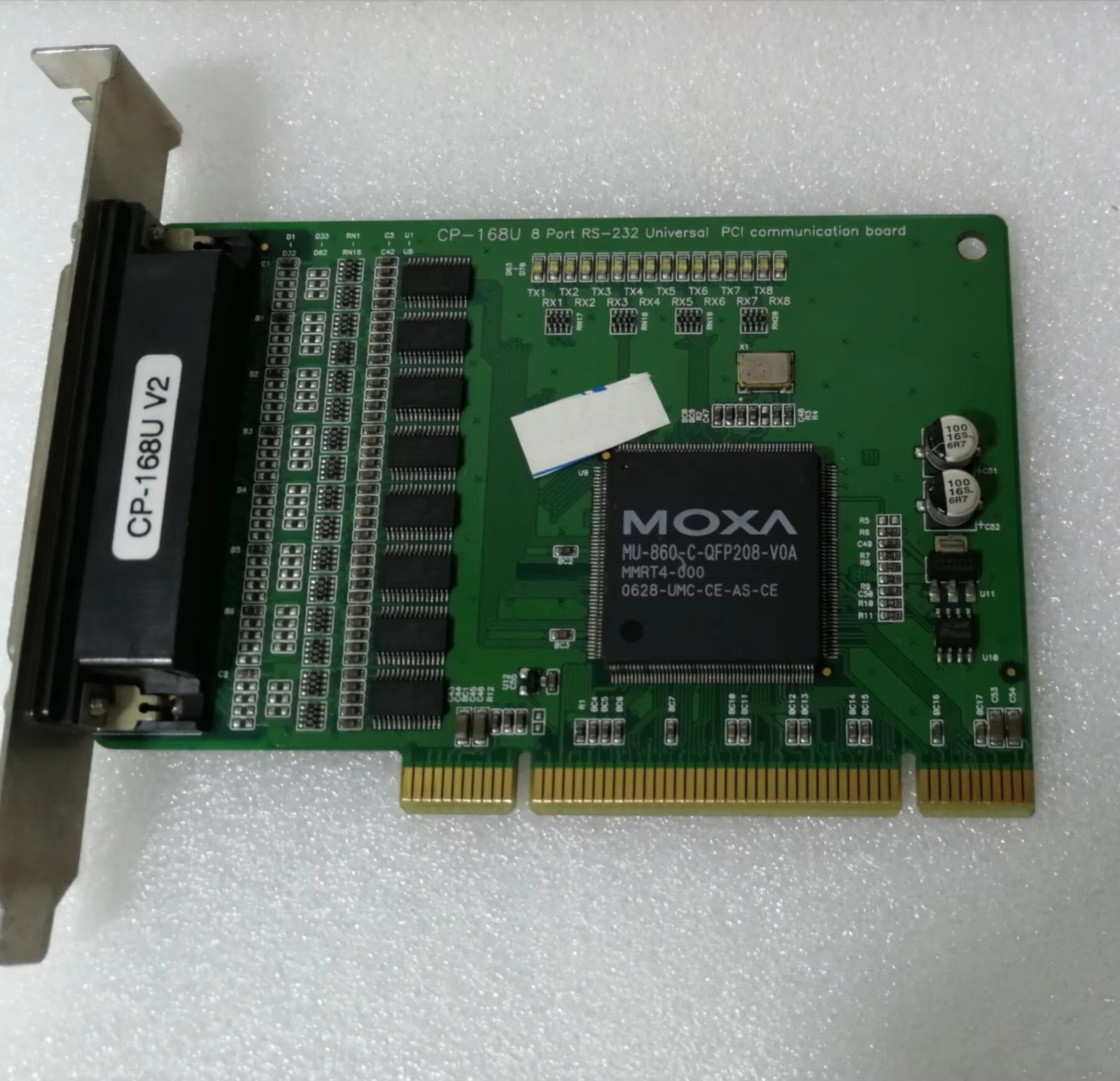 MOXA CP-168U V2 8-Port RS-232 Universal PCI Communication Board