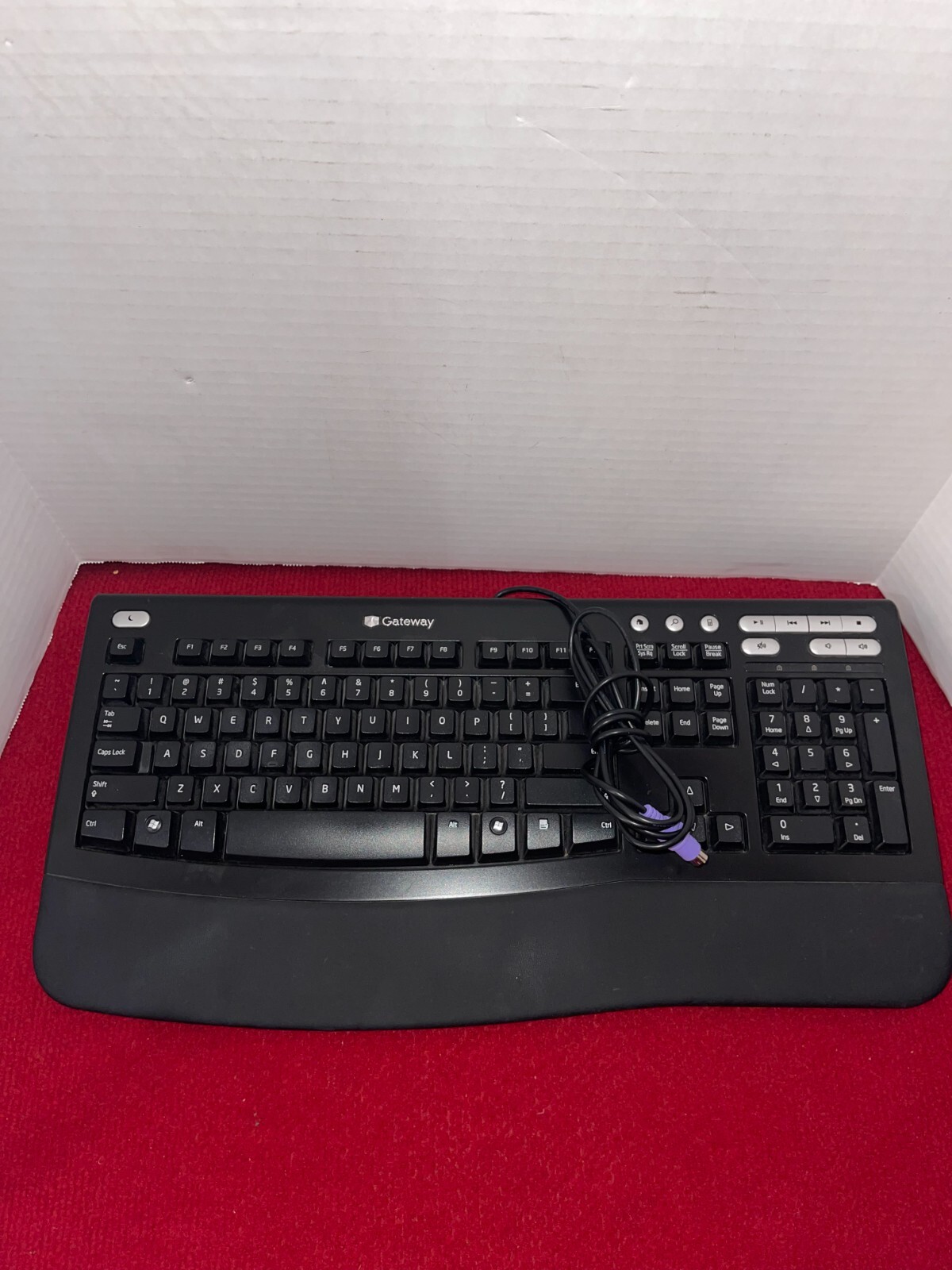 Gateway KB-0532 Elite PS2 Keyboard Black Ergonomic