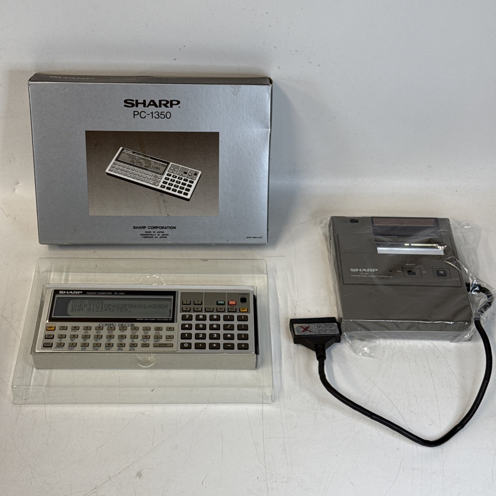 Sharp PC-1350 CE-126P Pocket Vintage Computer Printer Cassette Box READ Desc