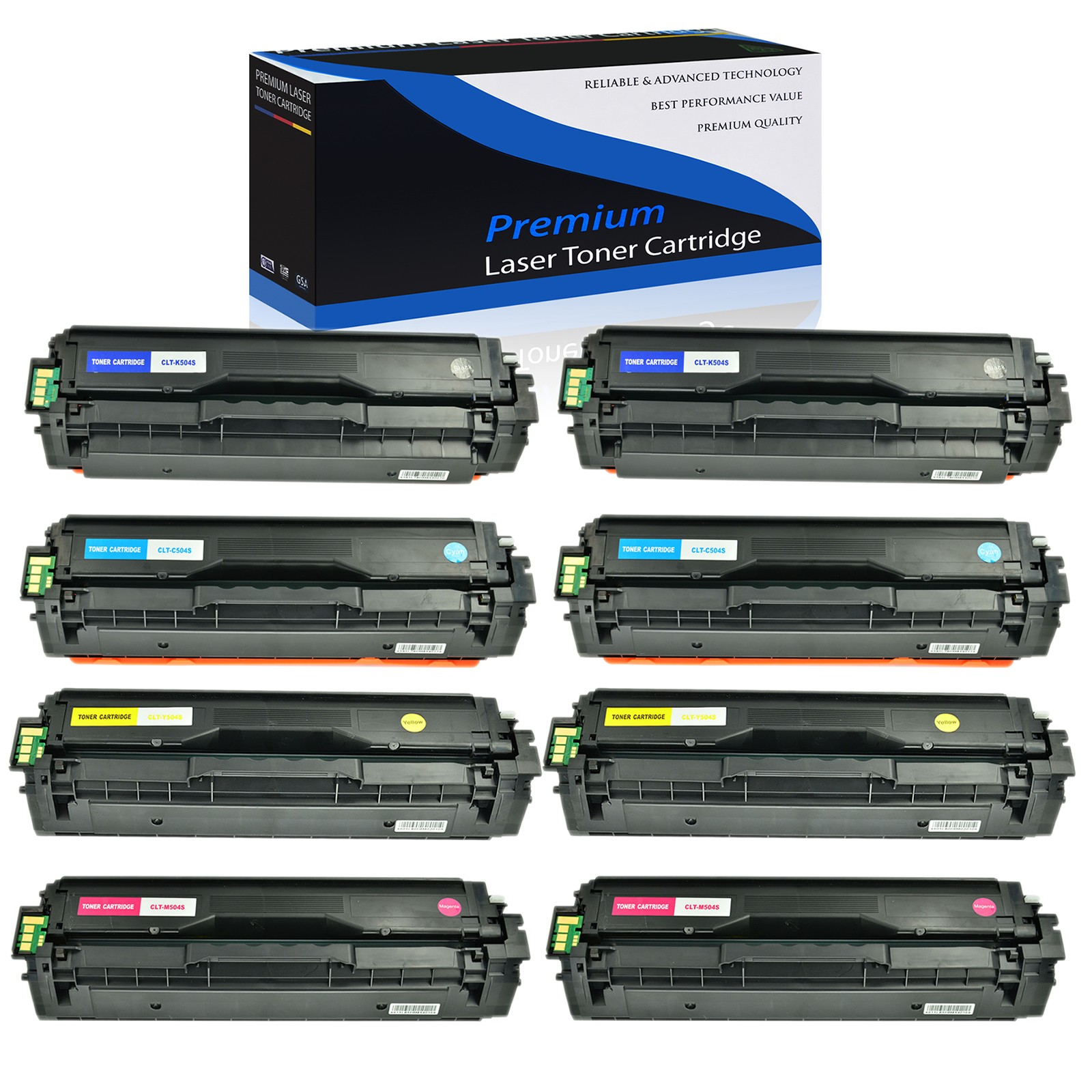 8x Toner Cartridge for Samsung CLT-K504S CLT-C504S CLT-M504S CLT-Y504S C1810W