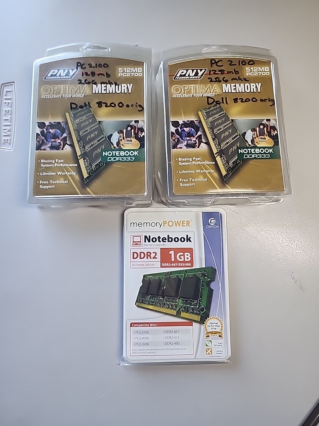 PNY Optima PC2100 DDR 512MB Centon DDR2 1GB Laptop RAM Memory Notebook Lot Dell
